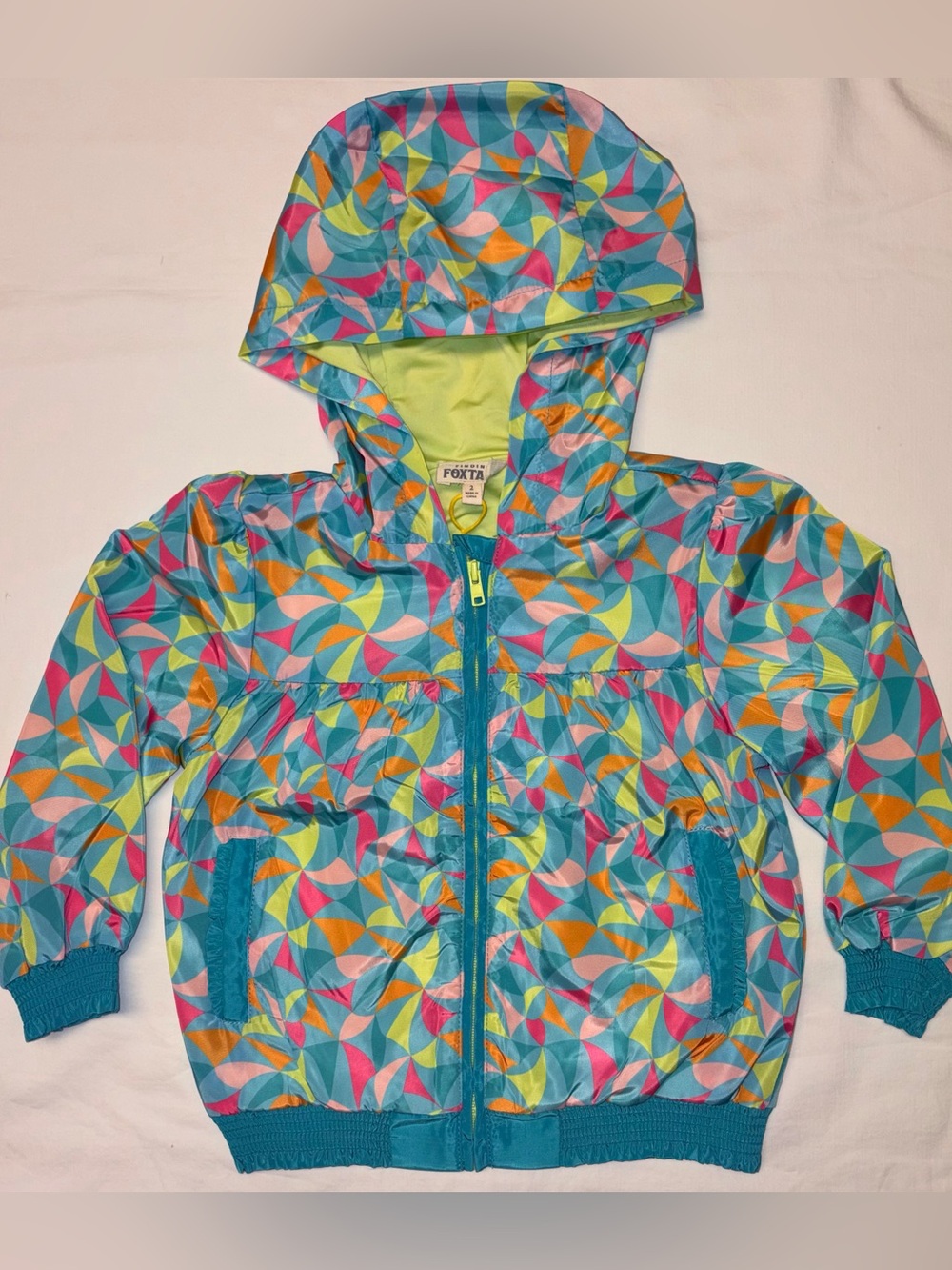 Finding Foxtail Fantastic Flags Parachute Jacket sz 2T NWT